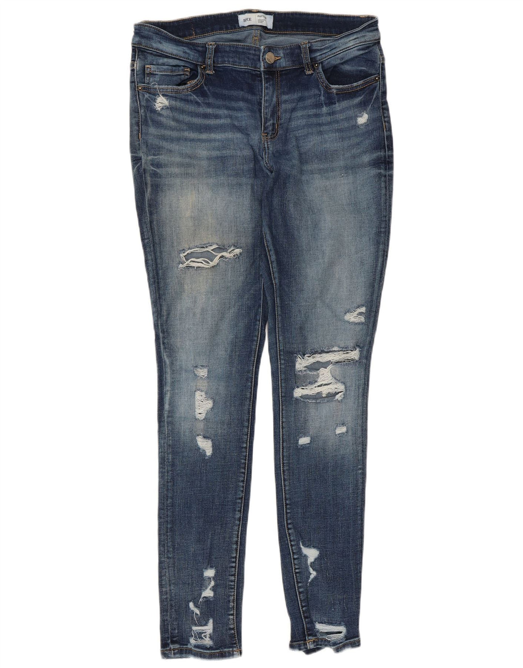 Damskie jeansy skinny BKE Payton ze średnim stanem W30 L31, niebieska bawełna