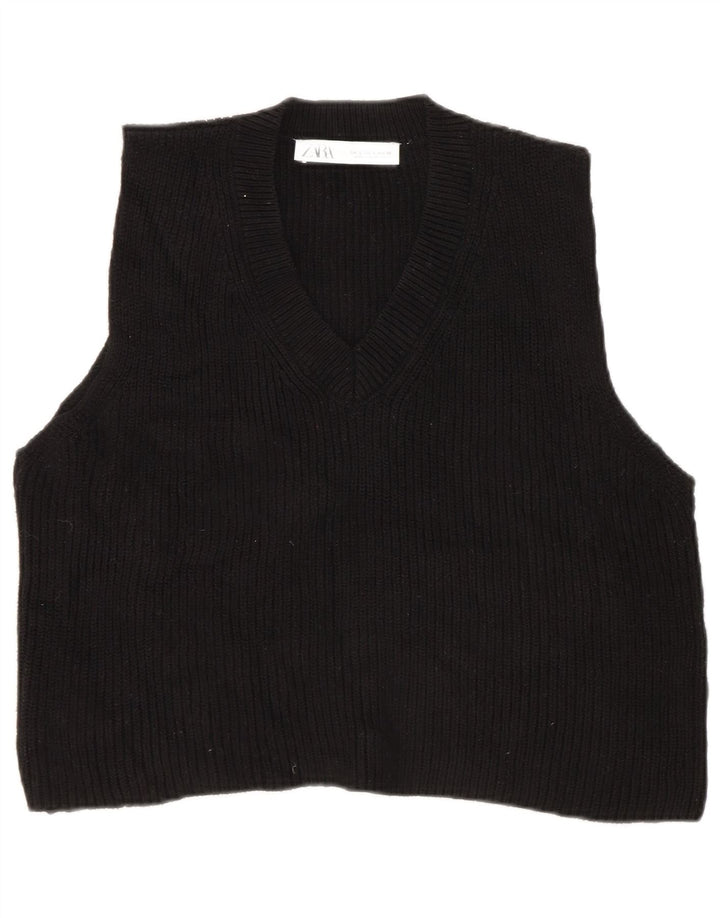 Damski podkoszulek Zara Crop Vest UK 10 Small Black