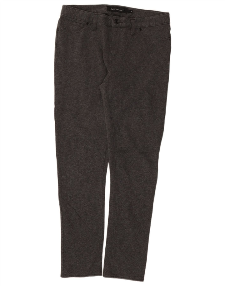 Damskie spodnie jeggingowe Calvin Klein US 8 Medium W30 L28 Szara bawełna