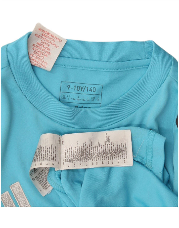 Chłopięca koszulka Adidas Aeroready Top 9-10 lat, niebieska, poliestrowa