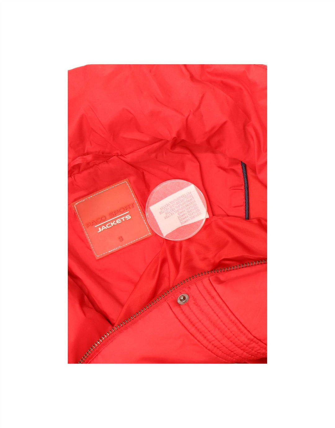 PACO Womens Oversized Padded Jacket UK 10 Small Red Polyamide