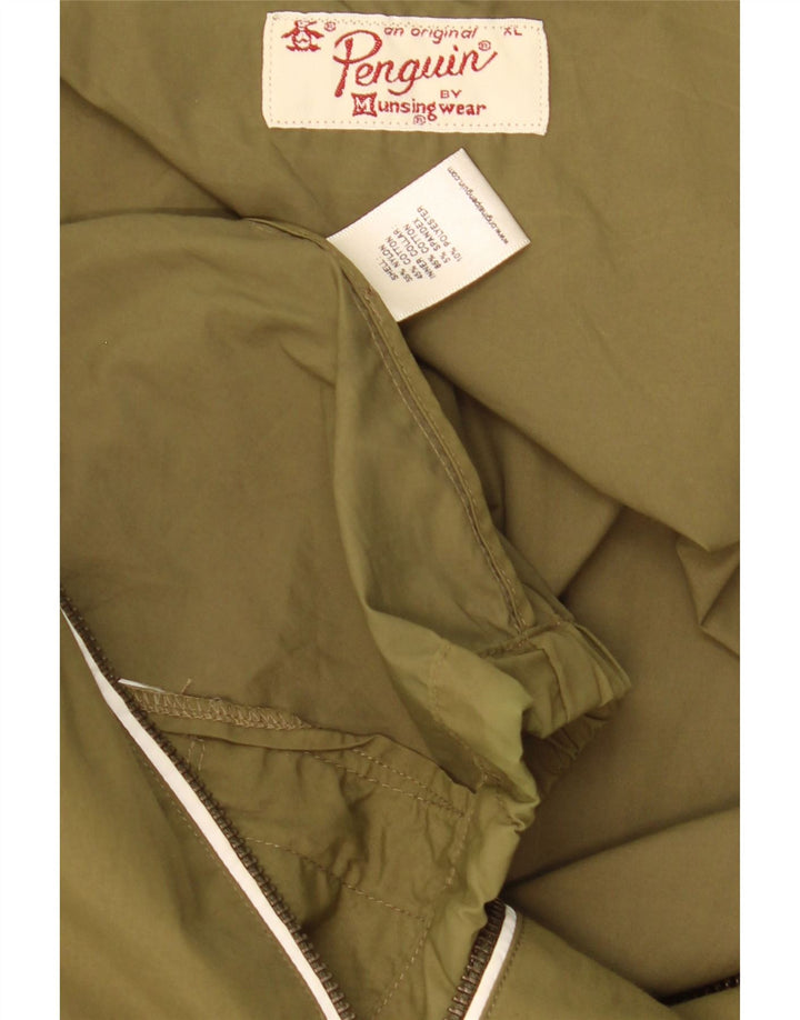 Męska kurtka bomberka PENGUIN UK 42 XL, nylon w paski khaki