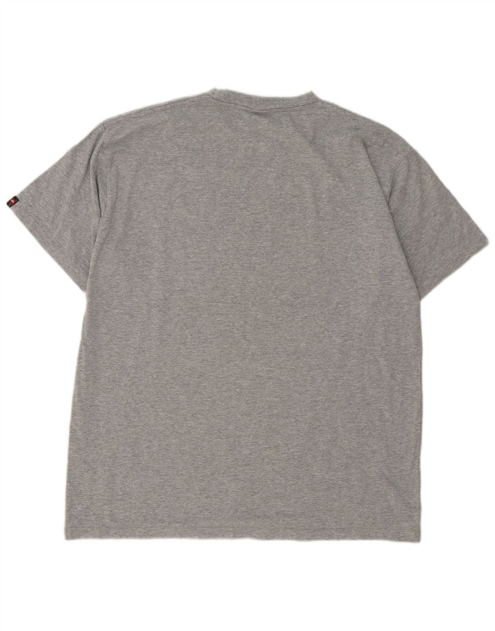Męski T-shirt z grafiką Quiksilver, duży, szary