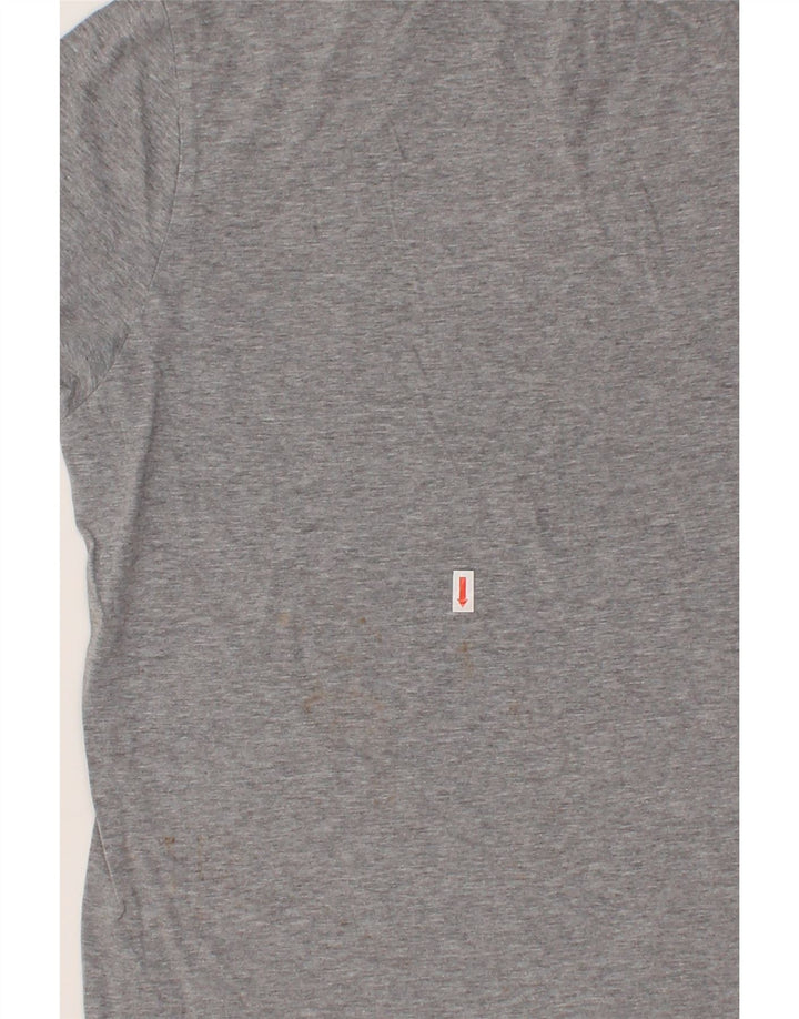 Męska koszulka z grafiką TOMMY HILFIGER, średnia szara bawełna
