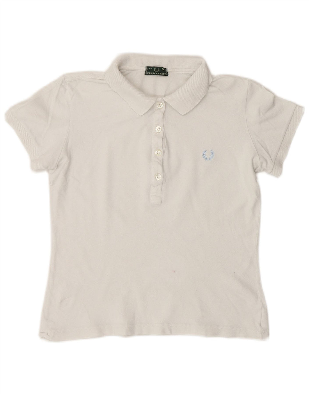 Damska koszulka polo Fred Perry, UK 12, średnia biała bawełna