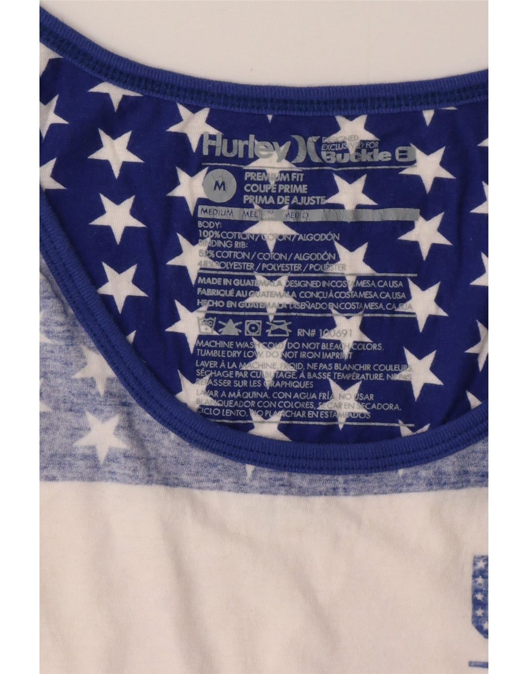 Damski top Hurley USA Graphic z kamizelką UK 14, bawełniany, w kolorze średniego różu