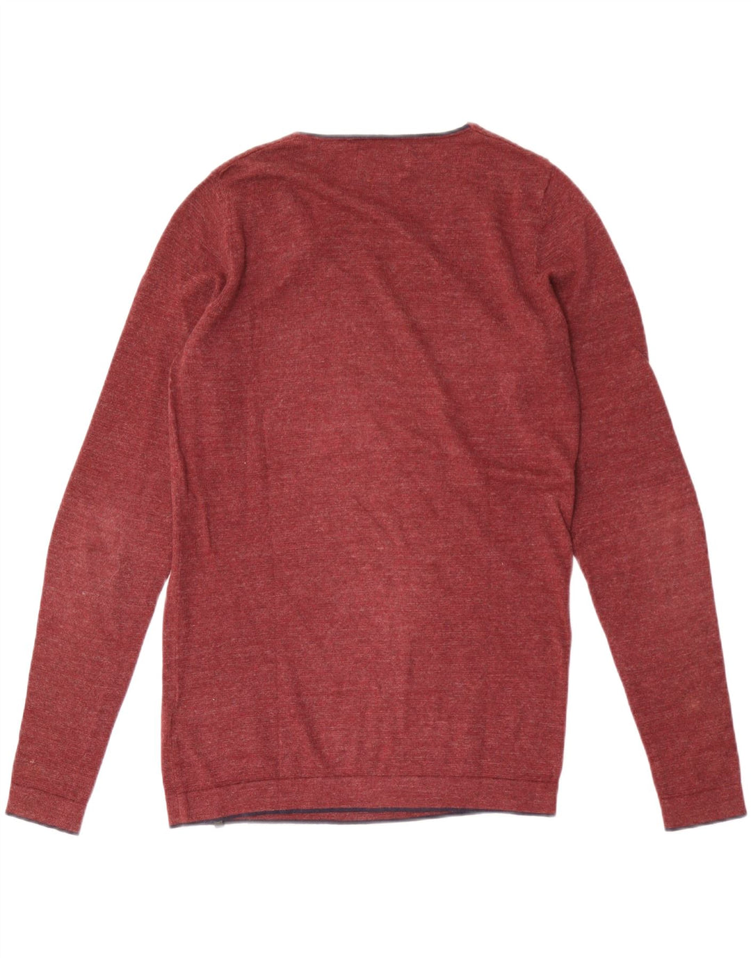 JACK & JONES Męski sweter z dekoltem w kształcie litery V, mały, bordowy, bawełniany