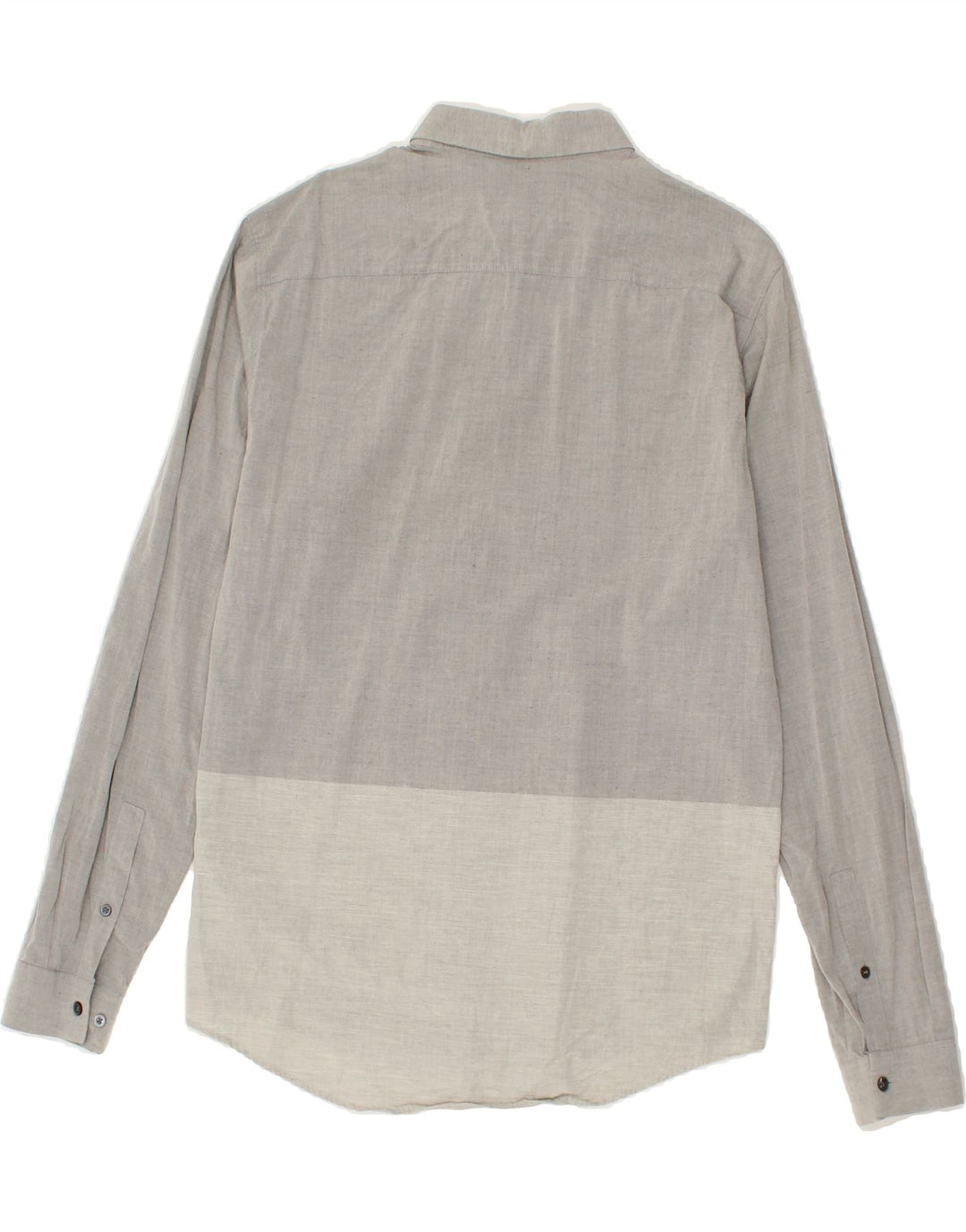 COS Mens Shirt Size 41 Medium Grey Colourblock Lyocell Vintage Cos and Second-Hand Cos from Messina Hembry 