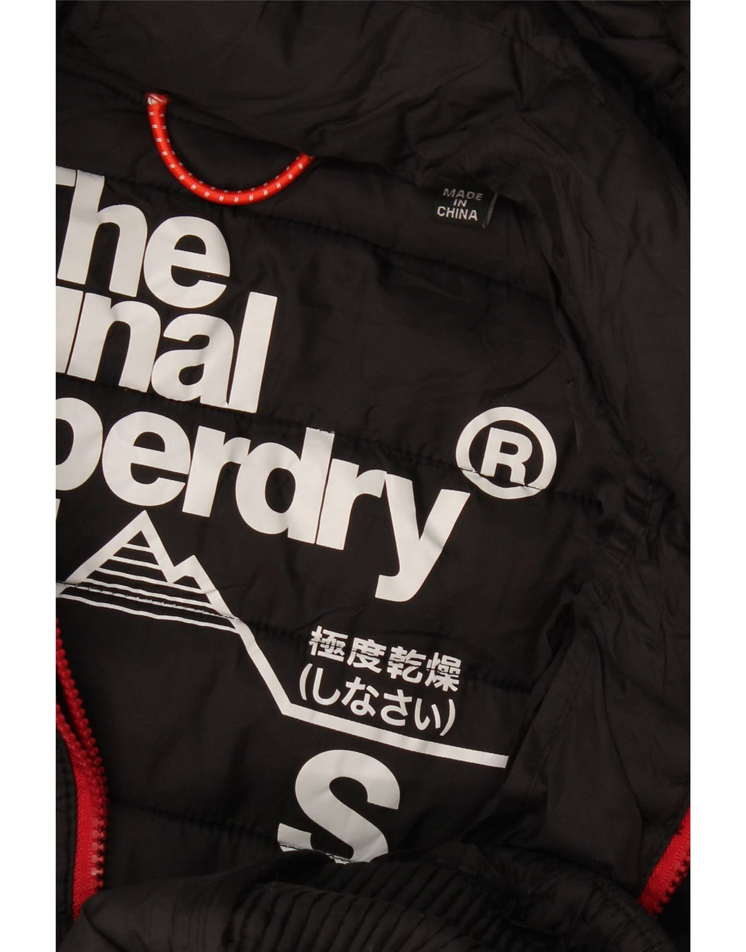 Damska wyściełana kurtka z kapturem Superdry UK 10, mała, czarna, poliester
