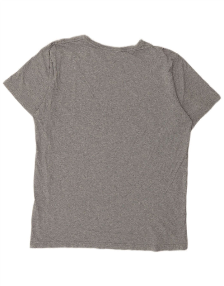 Męski T-shirt z grafiką Quiksilver, duży, szary