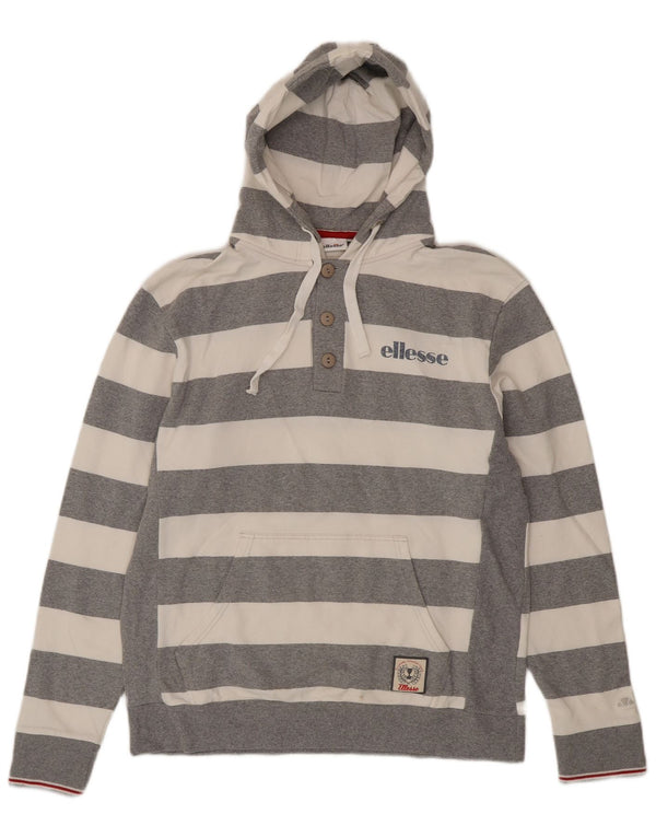 Damski sweter z kapturem Ellesse UK 20 2XL Szara bawełniana w paski