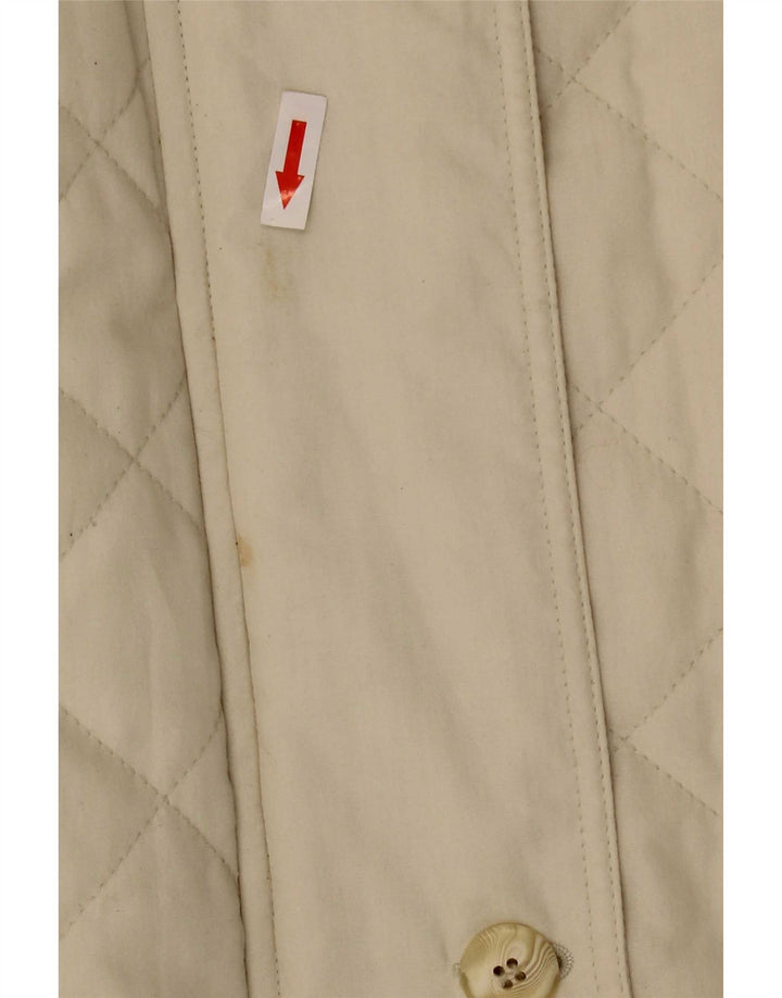 Vintage damska pikowana kurtka IT 54 2XL beżowa