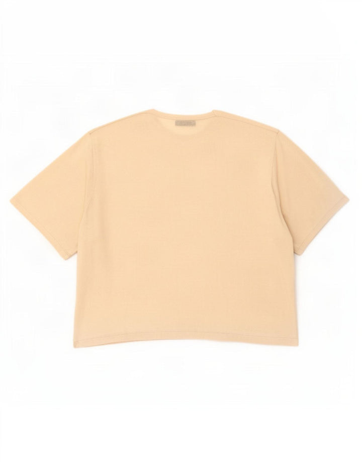 Damska koszulka oversize Zara Top UK 10 Small Off White Wiskoza