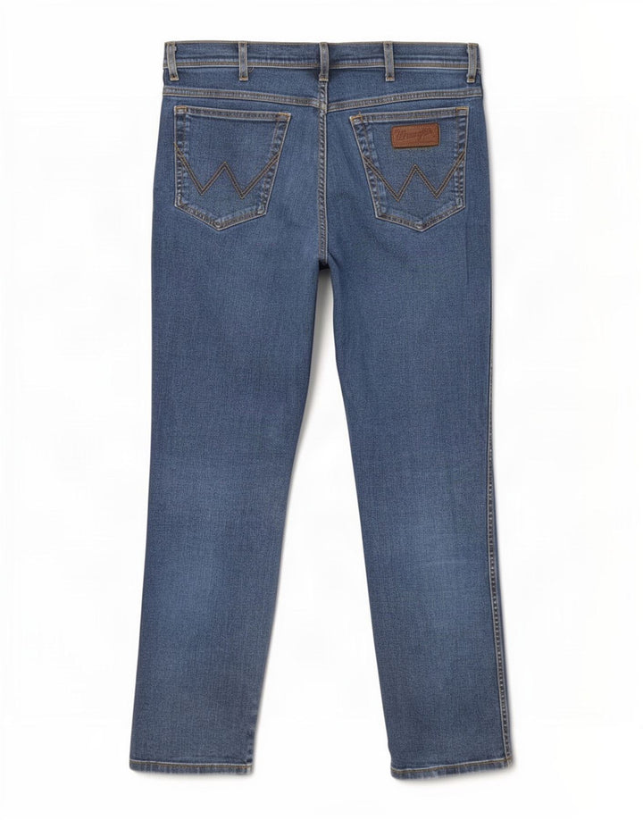 Wrangler Męskie jeansy Texas Stretch Slim W38 L34 Niebieskie bawełniane