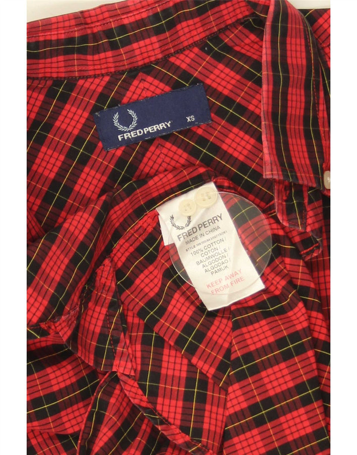 Koszula męska Fred Perry XS w czerwoną kratę, bawełniana