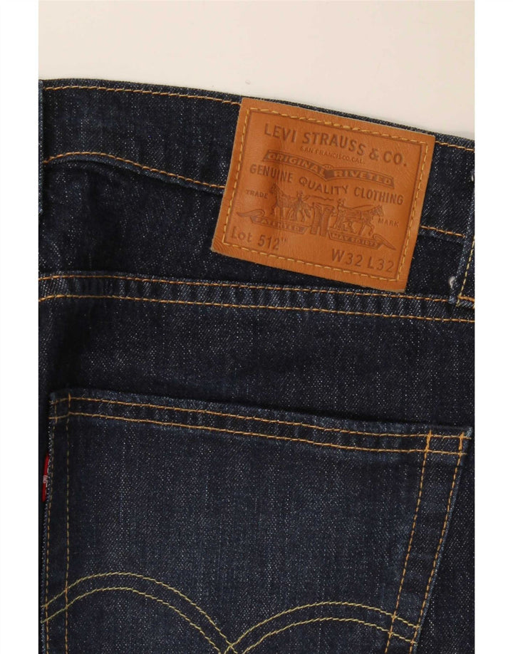 Damskie jeansy Levi's Slim Tapered W33 L32 Granatowa bawełna