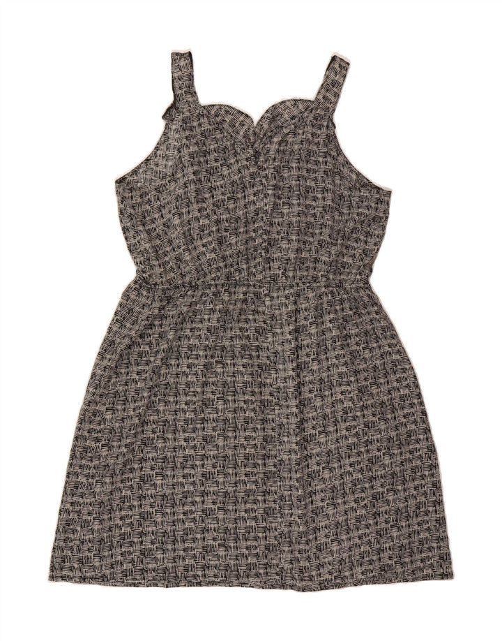 MOSSIMO Womens Sleeveless Sheath Dress UK 20 2XL Grey Geometric Vintage Mossimo and Second-Hand Mossimo from Messina Hembry 