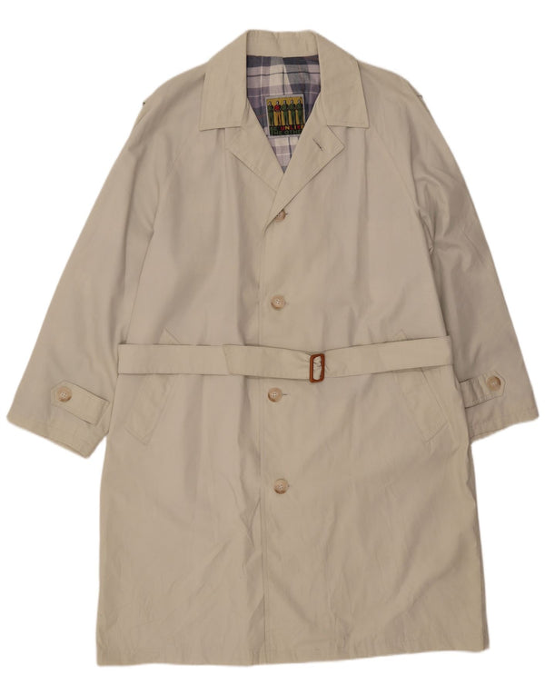 Płaszcz męski Vintage UK 40, duży, beżowy