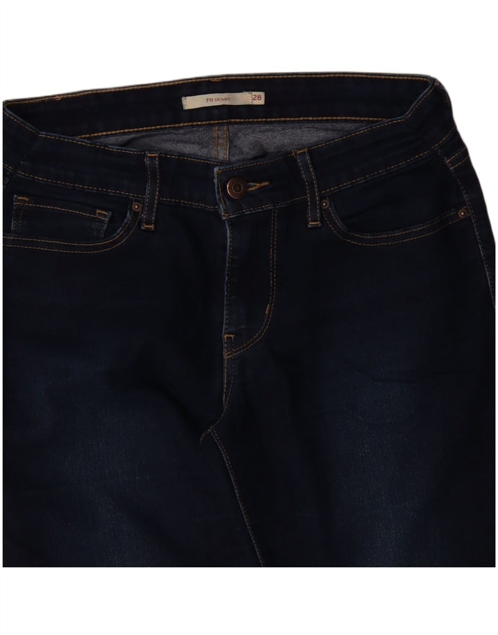 Damskie jeansy LEVI'S 711 Skinny W28 L28 Granatowe