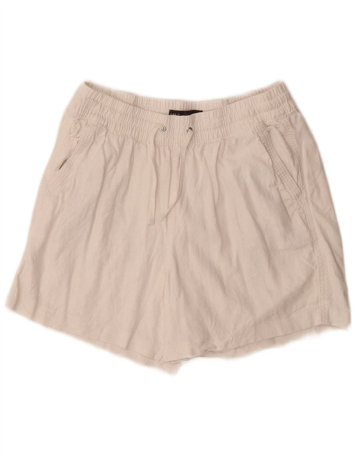 Marks & Spencer Damskie spodenki Chino UK 10 Small W28 Białe lniane