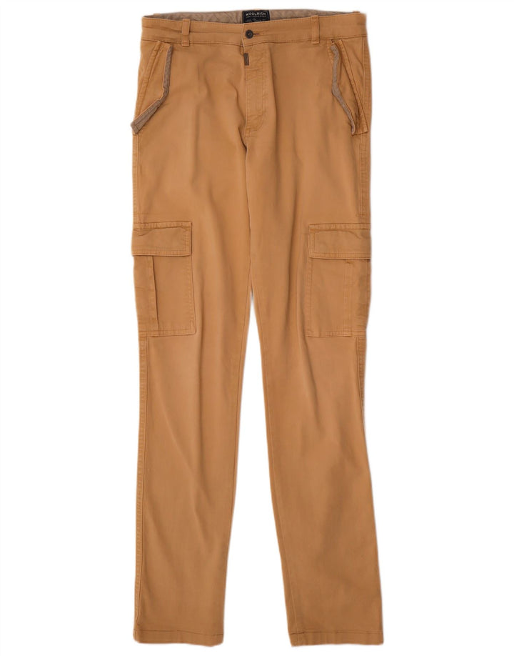 Damskie spodnie cargo Woolrich UK 14 Medium W30 L32 Beżowa bawełna