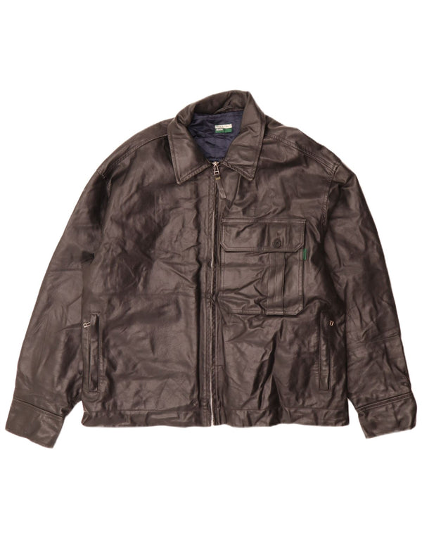 Męska kurtka skórzana Paul Smith UK 42 XL czarna