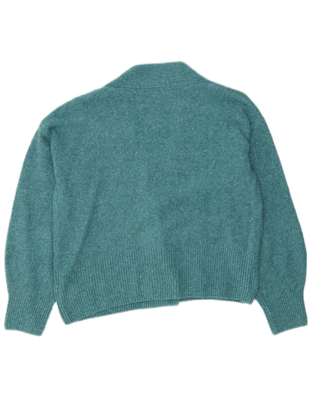 Marks & Spencer Damski sweter kardigan UK 14 Średni turkusowy bawełniany