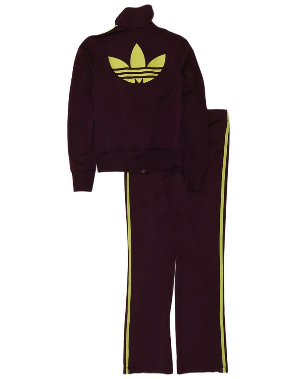 Adidas damski graficzny pełny dres EU 34 XS fioletowy poliester