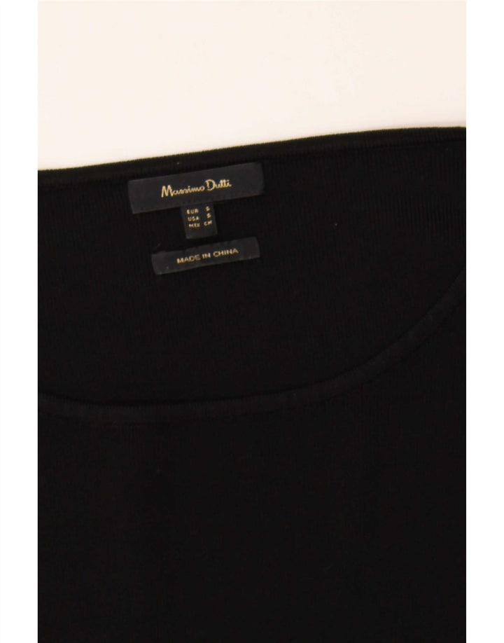 Sweter damski Massimo Dutti z dekoltem w łódkę UK 10, mały, czarny