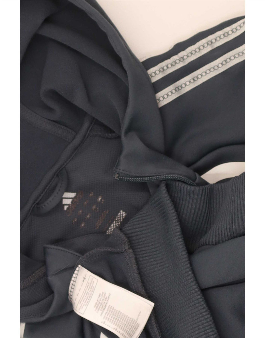 Adidas Męski sweter z kapturem Climalite Zip, duży, szary, kolorowy poliester