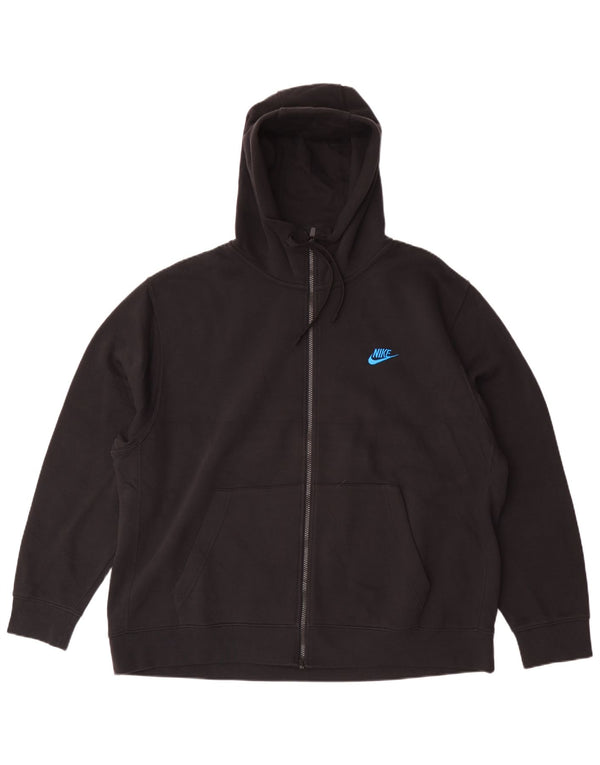 Męski sweter z kapturem i zamkiem Nike, 2XL, czarna bawełna