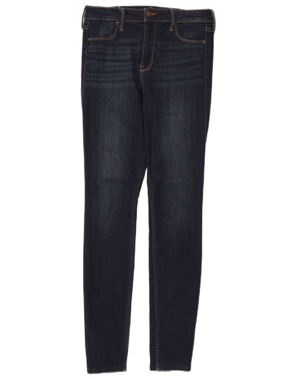Damskie jeansy jeggingowe Hollister US 7 Medium W28 L30 granatowe