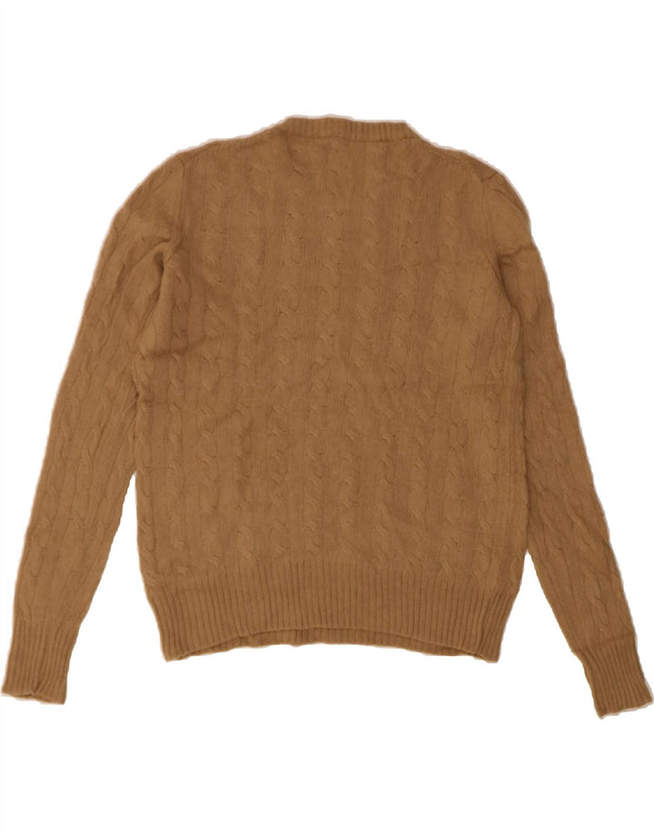 BENETTON Womens Crew Neck Jumper Sweater UK 14 Medium Brown Vintage Benetton and Second-Hand Benetton from Messina Hembry 