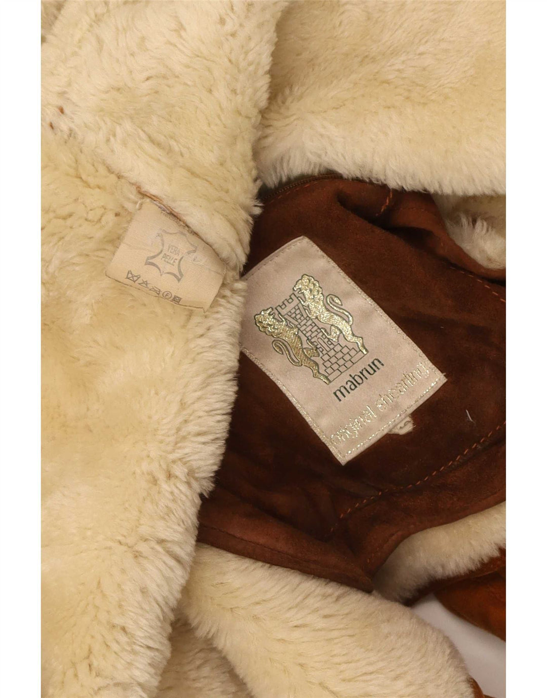 Płaszcz męski Mabrun Shearling UK 40 Large Beżowy Shearling