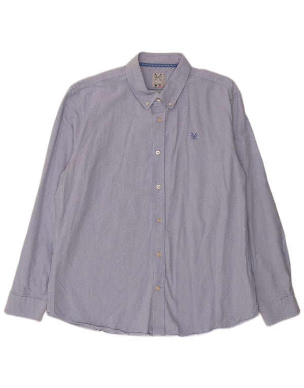 Crew Clothing Męska koszula slim fit 2XL niebieska bawełna