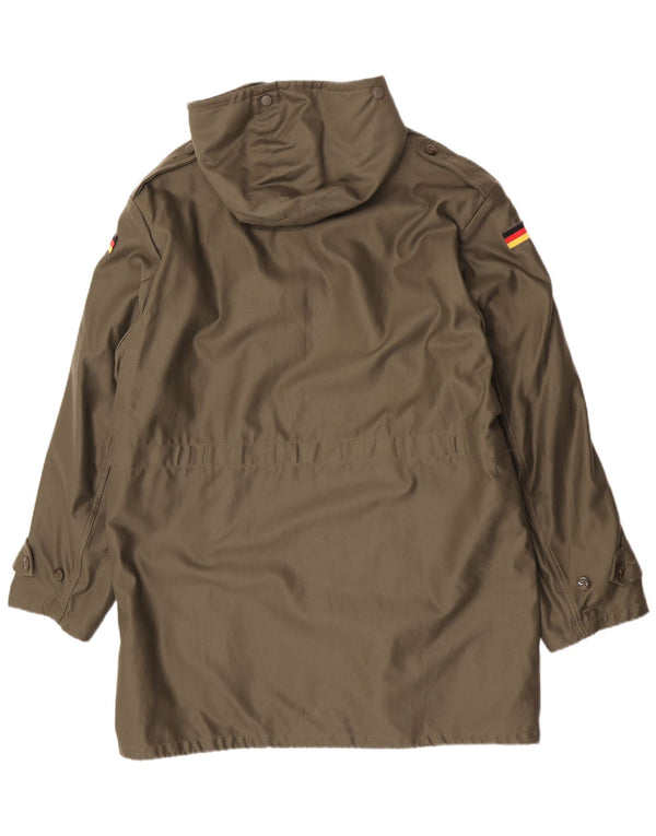 Vintage męska kurtka wojskowa z kapturem i kapturem UK 42 XL Khaki