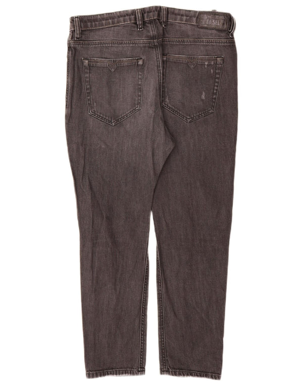 Diesel Mens Boyfriend Low Waist Relaxed Fit Cropped Jeans W28 L25 Grey