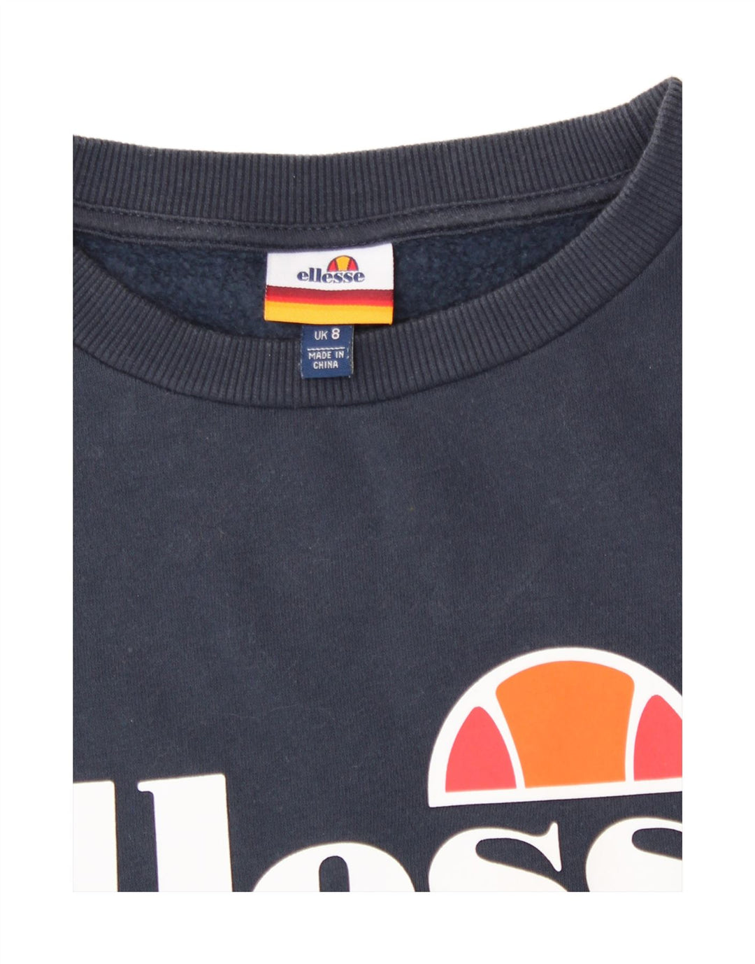 Damska bluza oversize Ellesse z grafiką UK 8, mała granatowa