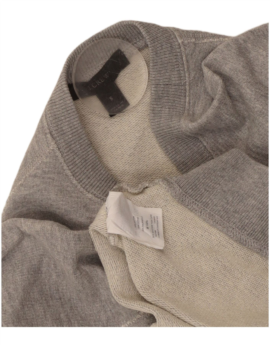 Damska bluza z grafiką J. CREW, UK 10, mała, szara, bawełniana
