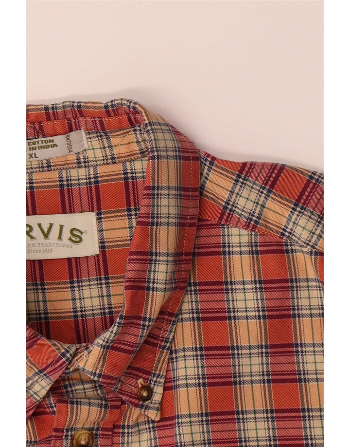 Męska koszula flanelowa Orvis XL, bawełniana w czerwoną kratę