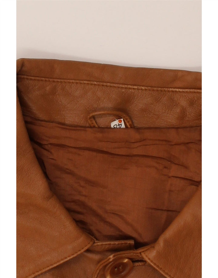 VINTAGE Mens Leather Jacket IT 48 Medium Brown Leather Vintage Vintage and Second-Hand Vintage from Messina Hembry 