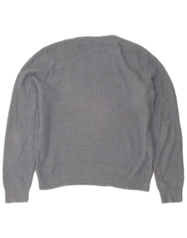 Marks & Spencer Damski sweter z okrągłym dekoltem UK 12 Średni szary akryl