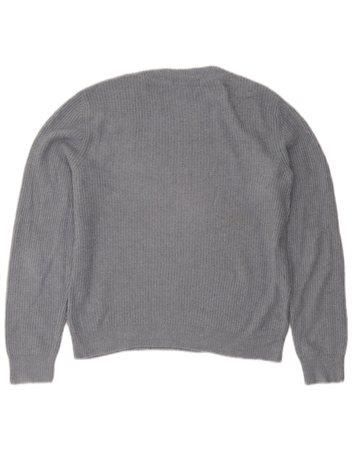 Marks & Spencer Damski sweter z okrągłym dekoltem UK 12 Średni szary akryl