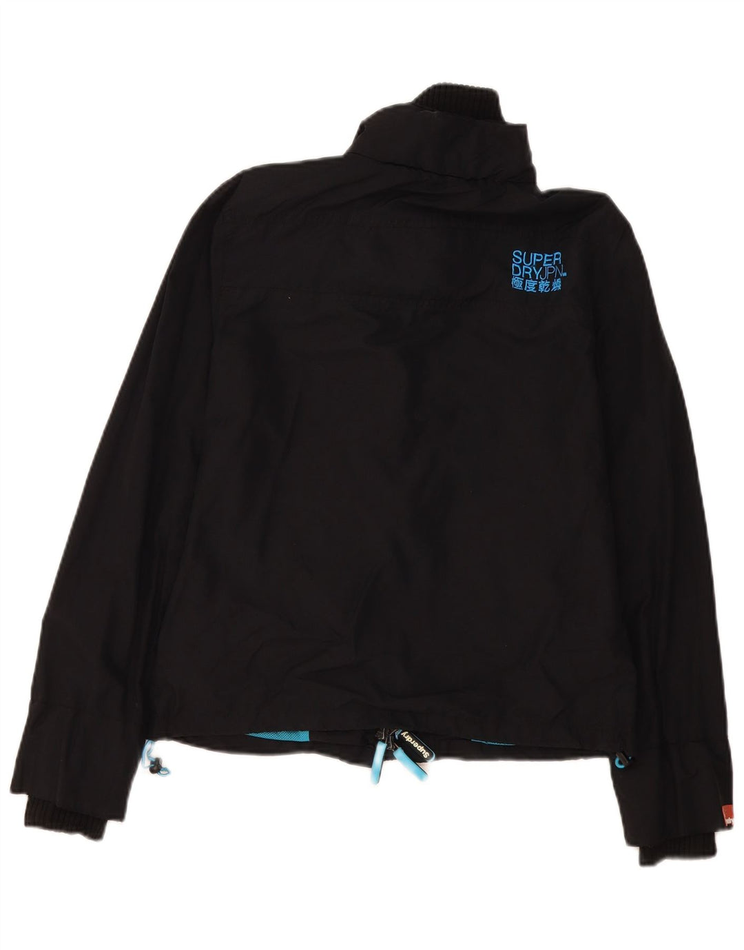 Damska kurtka wiatrówka Superdry The Windcheater UK 16, duża, czarna nylonowa