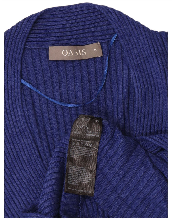 Sweter damski Oasis z dekoltem w kształcie litery V, UK 12, średni niebieski, wiskoza