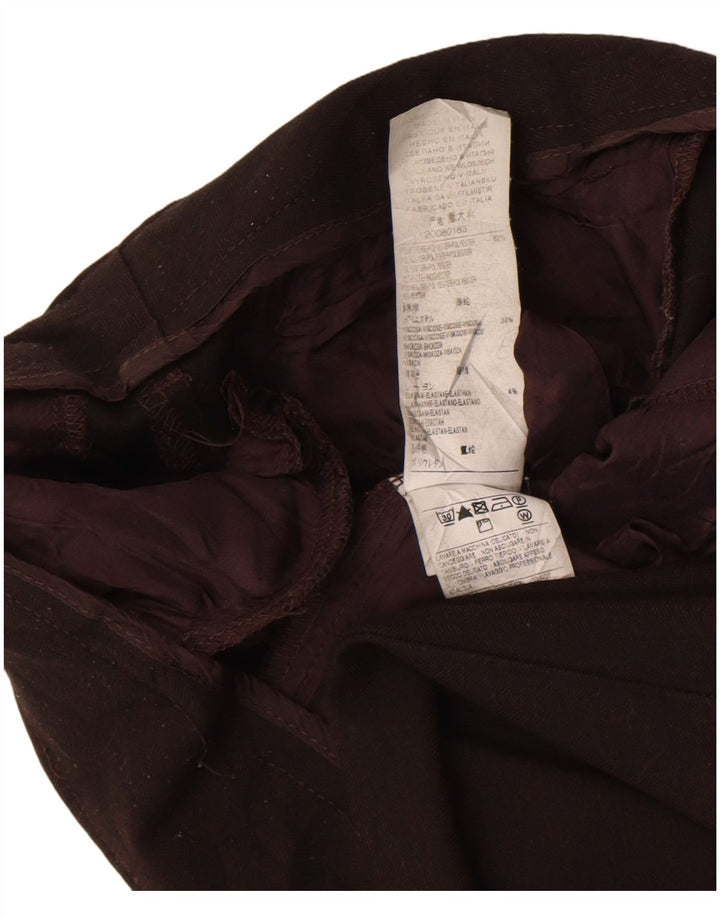 Spodnie damskie Benetton Straight Chino IT 40 Small W28 L34 Brązowy poliester