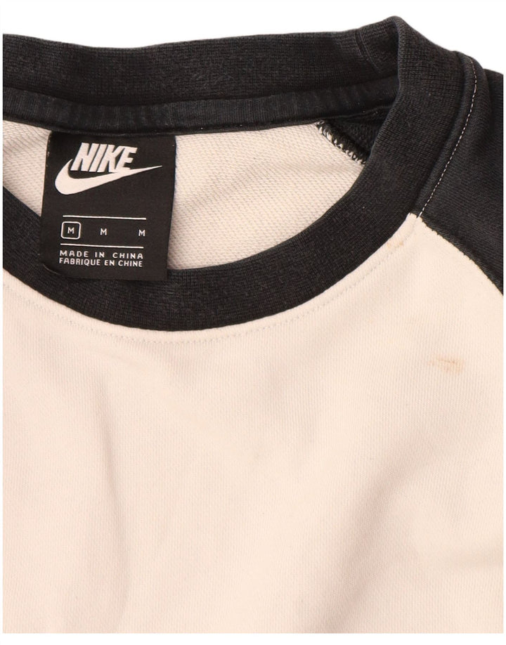 Męska bluza Nike z grafiką, bawełniana, średnioszara, z blokami kolorów