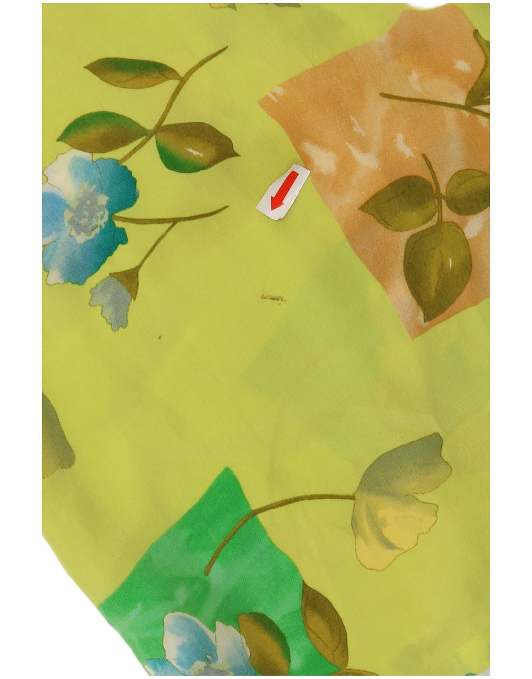 Damska prześwitująca bluzka koszulowa z krótkim rękawem CHERIE IT 48 XL w zielone kwiaty