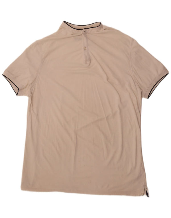 Męska koszulka polo Massimo Dutti o swobodnym kroju 2XL, biała bawełna