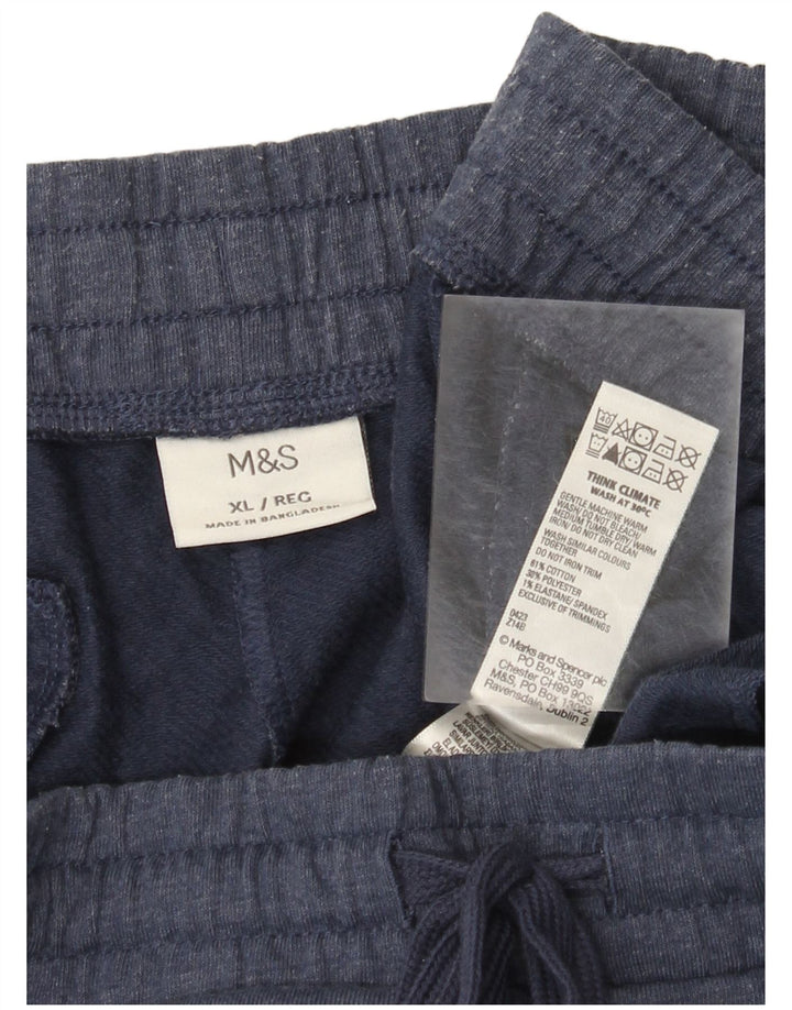 Męskie spodnie dresowe Marks & Spencer XL, granatowe, bawełniane